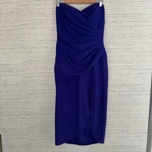 A.J Bari Grecian Blue Vintage Sexy Sweetheart Dress Pinup Girl Size 8 See Sizing